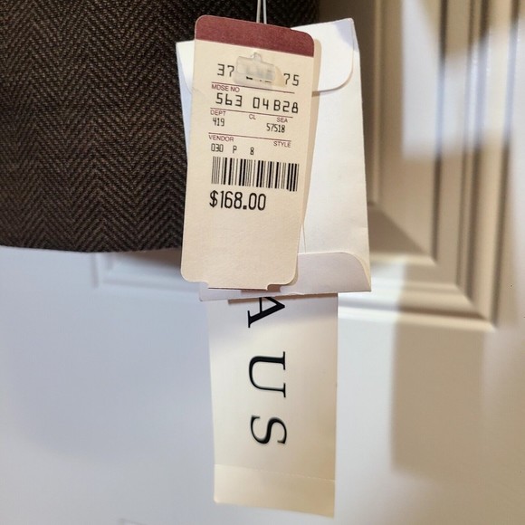 Vintage Chaus Blazer Herringbone Lambswool  Rayon Suit Separate Brown Size 8 - Picture 15 of 16